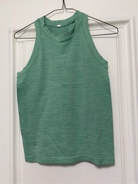 Fabletics Women’s Sleeveless Ribbed Tank Top - Mint Green